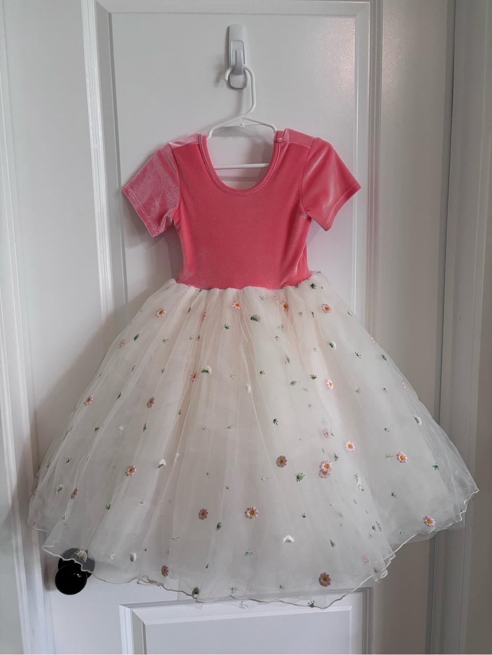 Coral Daisy Tulle